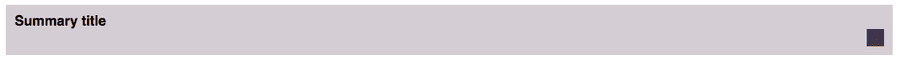 Details element with Summary title and custom icon on the right but below the title Details element with Summary title and custom icon on the right but below the title